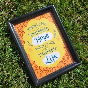 Inspirational Celebrate Life Cheerful & Colorful Card in Black Frame FINAL PRICE